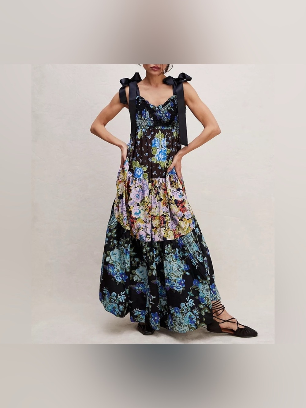 Free People Bluebell Maxi Dress - cool combo blue black - Medium (estimated) *IR - Picture 2 of 10